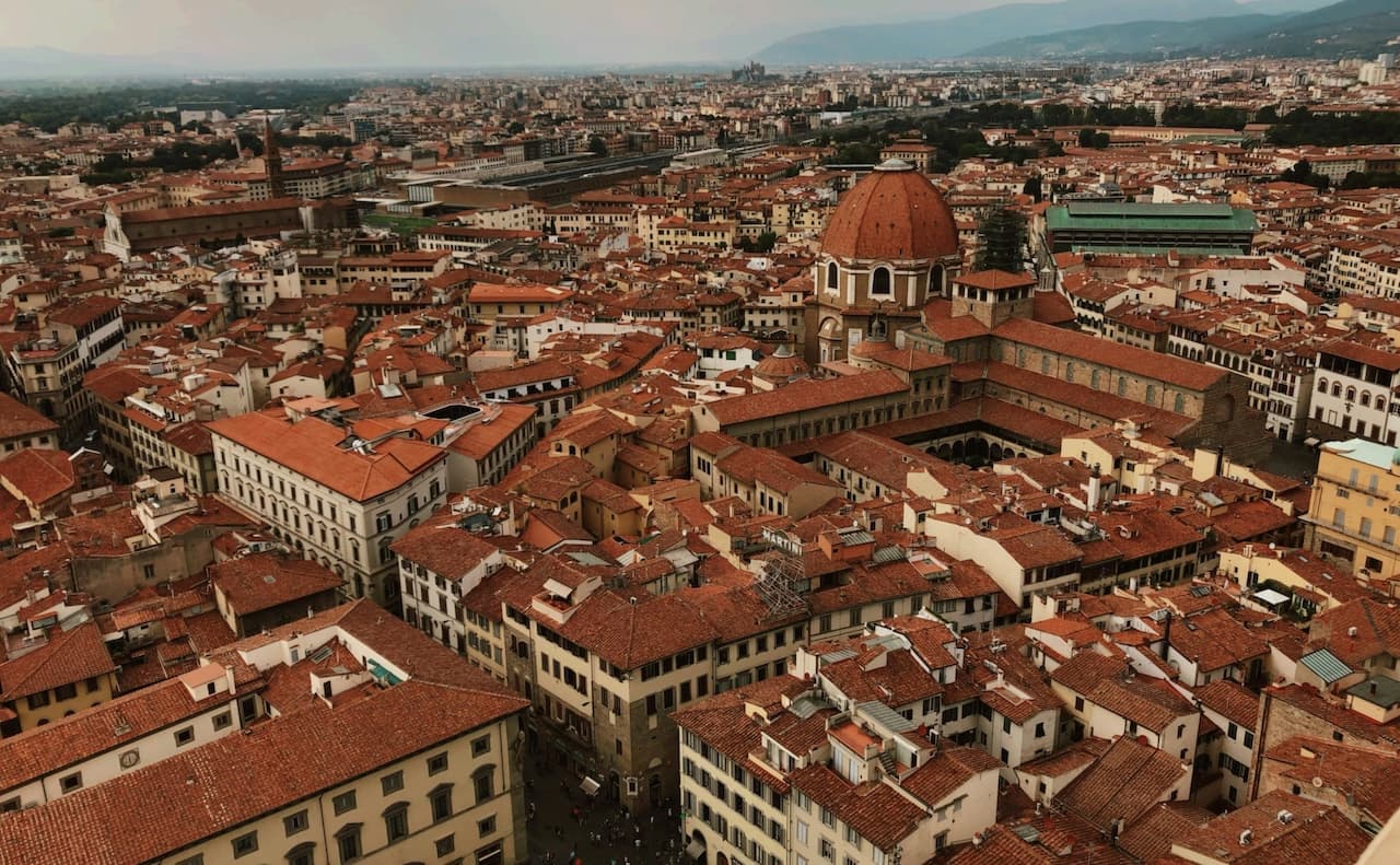 Vista de Florencia y el río Arno