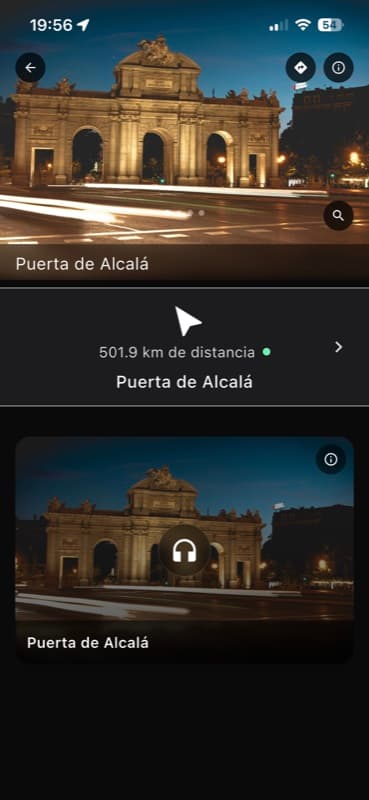 Audio playback screen in the Ruthy app