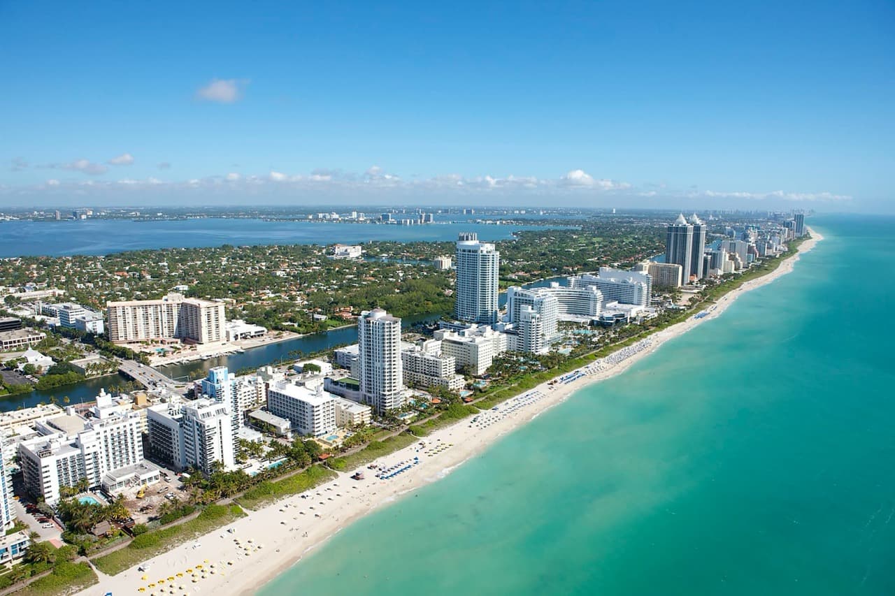 Vista aérea de Miami Beach